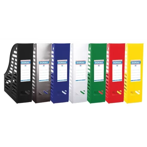 Pojemnik ażurowy na dokumenty DONAU, PP, A4, składany, transparentny biały-4080185