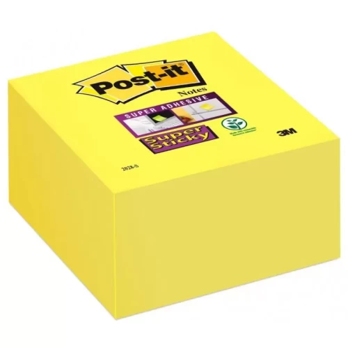 Kostka samoprzylepna POST-IT® Super Sticky (2028-S), 76x76mm, 1x350 kart., ultra żółta-4081188