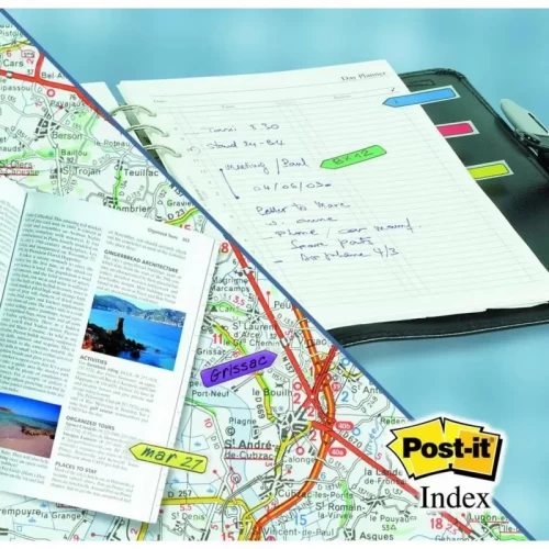 Zakładki indeksujące POST-IT® (684-ARR3), PP, 11,9x43,2mm, strzałka, 4x24 kart., mix kolorów-4081308