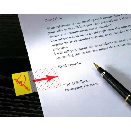 Zakładki indeksujące POST-IT® z nadrukiem „ręka+ołówek” (680-31), PP, 25,4x43,2mm, 50 kart.-4081327