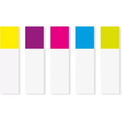 Zakładki indeksujące POST-IT® (683-5CB), PP, 12x43mm, 5x20 kart., mix kolorów-4081803