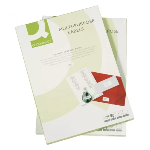 Etykiety uniwersalne Q-CONNECT, 96,5x42,30mm, prostokątne, białe 100 ark.-4081933