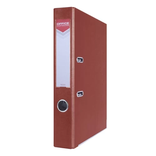 Segregator OFFICE PRODUCTS Officer z szyną, PP, A4/55mm, bordowy-4082184