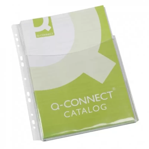 Koszulki na katalogi Q-CONNECT, PVC, 3/4A4, krystal, 180mikr., 5szt.-4082335