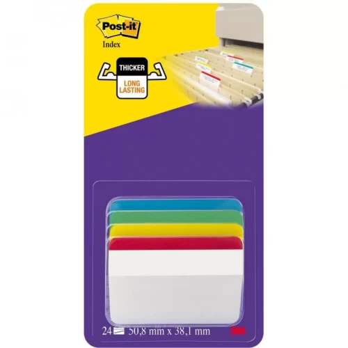 Zakładki indeksujące POST-IT® do archiwizacji (686-A1), PP, wygięte, 50,8x38mm, 4x6 kart., mix kolorów-4083673