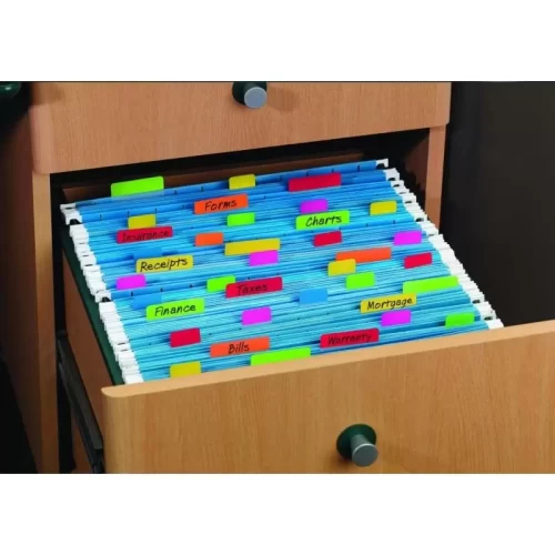 Zakładki indeksujące POST-IT® do archiwizacji (686-A1), PP, wygięte, 50,8x38mm, 4x6 kart., mix kolorów-4083675