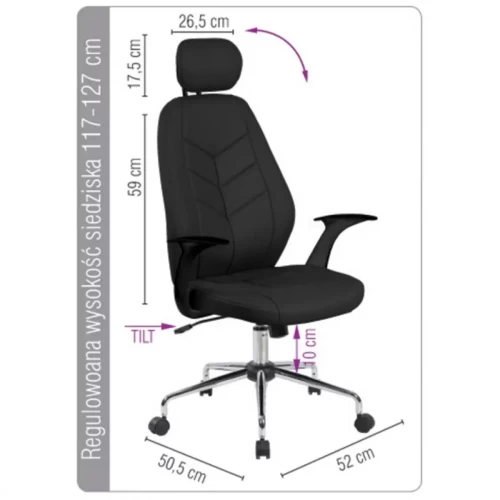 Fotel biurowy OFFICE PRODUCTS Tenerife, czarny-4085237