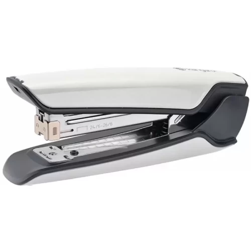 Zszywacz KANGARO Nowa-335S/S, zszywa do 30 kartek, metalowy, w pudełku PP, metaliczny biały-4085775