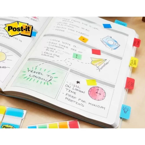 Zakładki indeksujące POST-IT® do archiwizacji (676-AYPV), PP, silne, 16x38mm, 4x10 szt., mix kolorów-4086896