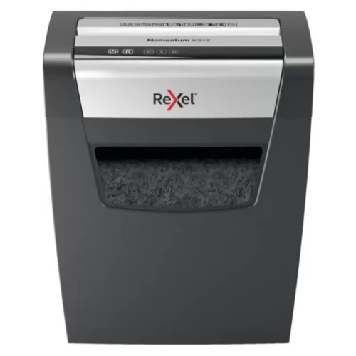Niszczarka Rexel Momentum X312, konfetti, P-3, 12 kart., 23l, czarna-4088792