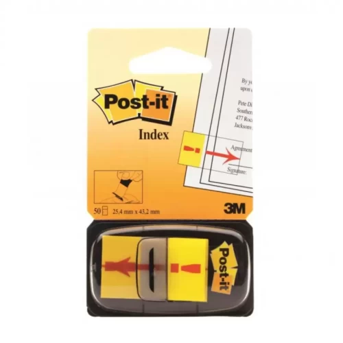 Zakładki indeksujące POST-IT® z nadrukiem „wykrzyknik” (680-33), PP, 25,4x43,2mm, 50 kart.-4089555