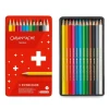 Kredki CARAN D'ACHE Swisscolor Aquarelle, z efektem akwareli, sześciokątne, 12szt., mix kolorów-4092606