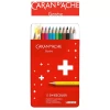 Kredki CARAN D'ACHE Swisscolor, metalowe pudełko, 12 szt.-4093435