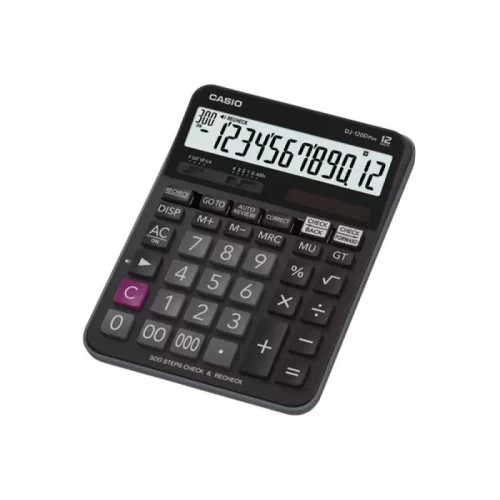 Kalkulator biurowy CASIO DJ-120DPLUS, 12-cyfrowy, 144x192mm, czarny-4093843