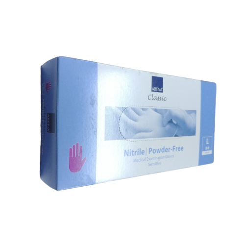Rękawice nitrylowe bezpudrowe rozmiar 'L' ABENA a'100 fioletowe-4276880
