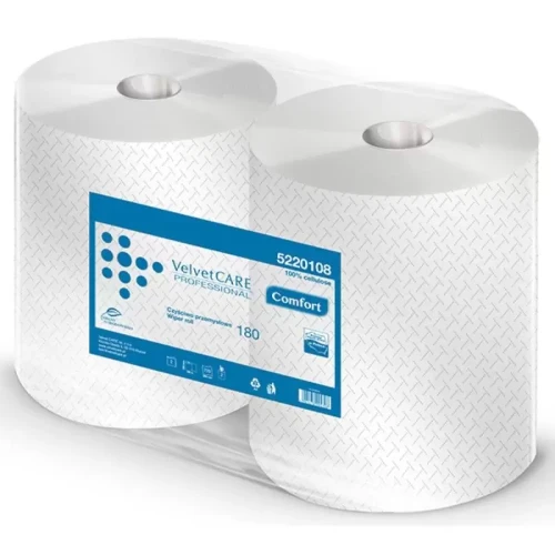 Czyściwo przemysłowe 2w VELVET 180mb 2szt. celuloza białe-4277176