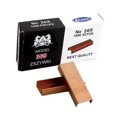 Zszywki 24/6 GRAND miedziane A'1000-4278904