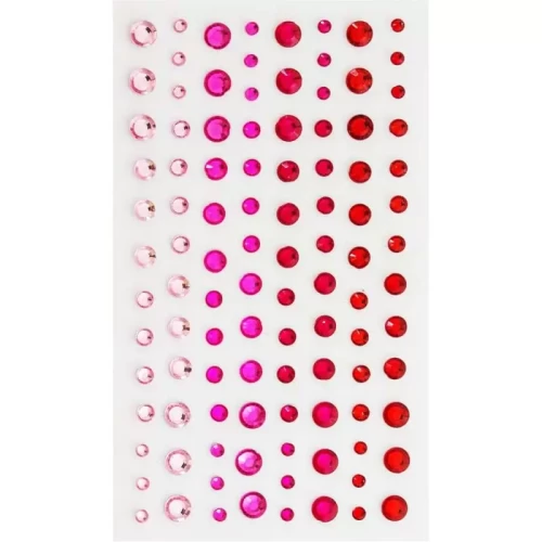 Kryształki samoprzylepne 3-6 mm GALERIA PAPIERU 104szt czerwone-4279286