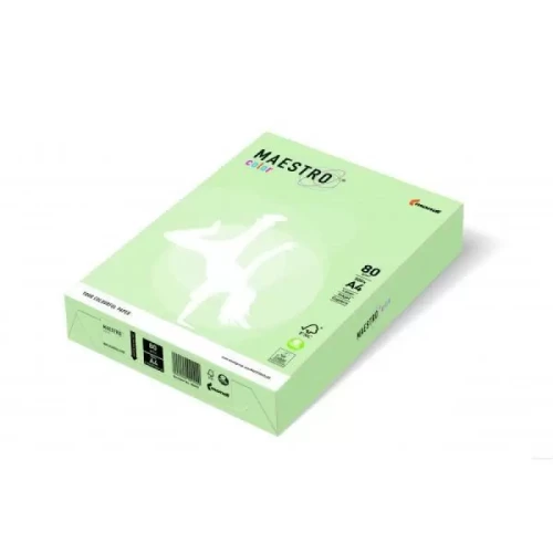 Papier ksero A4 80g MAESTRO a'500 pastel jasna zieleń-4280018