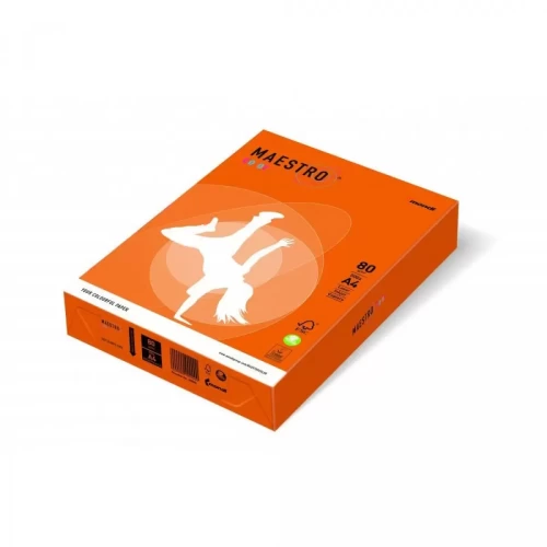 Papier ksero A4 80g MAESTRO a'500 pomarańczowy-4280078