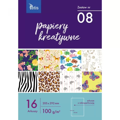 Papier kreatywny A4 TETIS 100g 16k-4280207