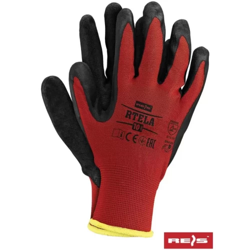 Rękawice ochronne REIS Rtela 8 czerwono-czarne-4280411