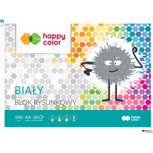 Blok rysunkowy HAPPY COLOR biały A3 20ark. HA 3710 3040-0-4282240