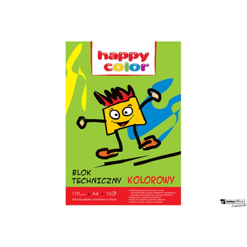 Blok techniczny kolor 170g A4 HAPPY COLOR 3550 2030-09-4284370
