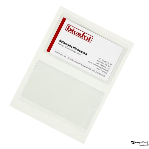 Kieszeń samoprzylepna na wizytówki (10) KS-04-01 BIURFOL-4292817