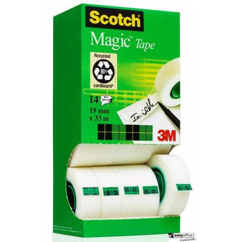 Taśma biurowa SCOTCH_ Magic_ (8-1933R14 TPR), matowa, 19mm, 33m, 12szt., 2 rolki GRATIS-4294088