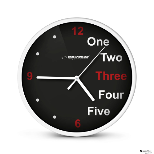 Zegar ścienny PRAGUE biały EHC014W ESPERANZA-4294405