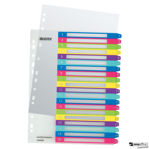 Przekładki plastikowe LEITZ WOW 1-20 12450000 do zadruku-4294584