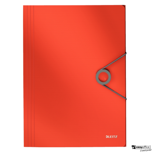 Teczka z gumką PP LEITZ SOLID A4 jasnoczerwona 45631020-4301840