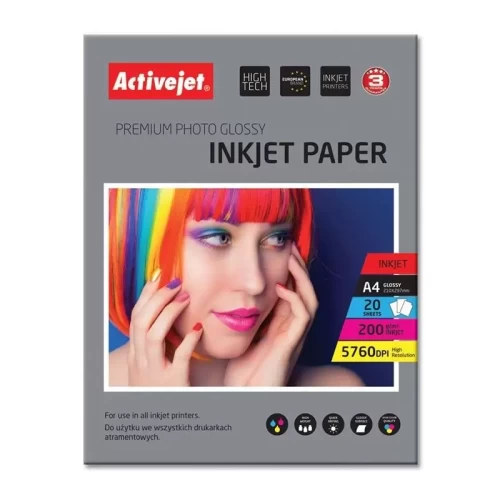 Papier błyszczący Activejet AP4-200G20 (A4; 20 szt.)-4327189