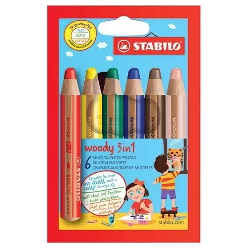 Kredki 3w1 STABILO woody 6szt-4436171