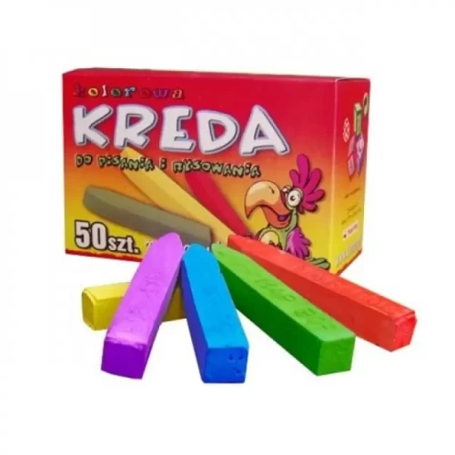 Kreda szkolna MAR-BOR B5 50szt. kolorowa-4436583