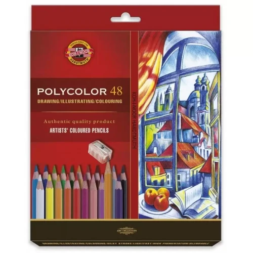 Kredki ołówkowe KOH-I-NOOR Polycolor 48 kolorów + strugawka-4436970