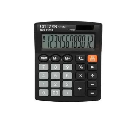 Kalkulator biurowy SDC-812NR CITIZEN czarny-4441538