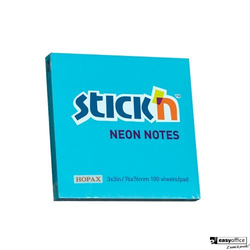 Bloczek STICKN 76x76mm niebieski neonowy 100k 21209 STICKN-4515926