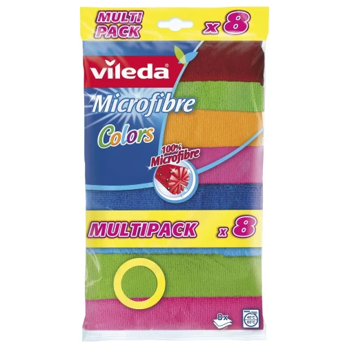 Ścierka mikrofibra VILEDA Colors 8szt kolorowe-4532136