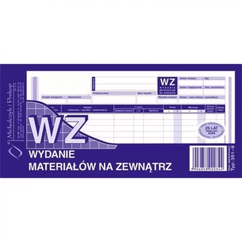 Druk WZ 1/3 A4 M&P 351-8-4568375