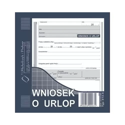 Druk wniosek o urlop 2/3 A5 M&P-4568417