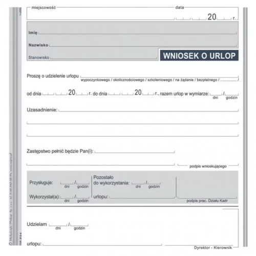 Druk wniosek o urlop 2/3 A5 M&P-4568418