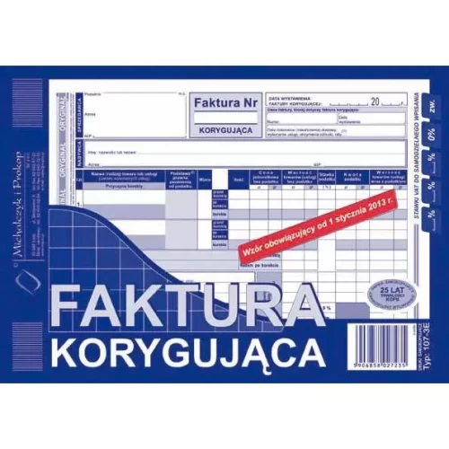 Druk faktura korygująca A5 M&P-4568499