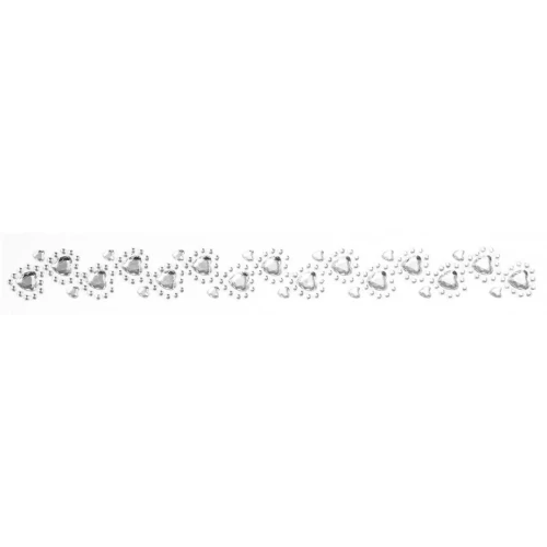 Kryształki samoprzylepne 40x250 mm GALERIA PAPIERU serca 1szt. srebrne-4603927