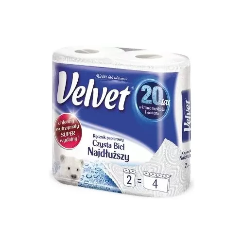 Ręcznik papierowy VELVET 3szt. biały-4628669