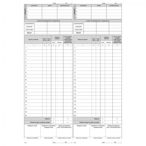 Dziennik żywieniowy przedszkola M&P A4-4730454
