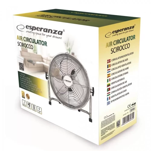 Wentylator podłogowy Esperanza Scirocco EHF005 (kolor srebrny)-4785065