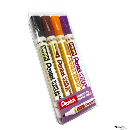 Marker do białych tablic PENTEL komplet 4szt w etui MW85-WA4AEFVPL-4973801