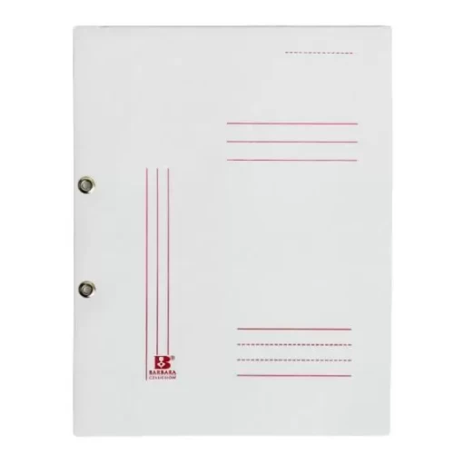 Skoroszyt tekturowy A4 1/1 BARBARA 250g oczko biały-4990986